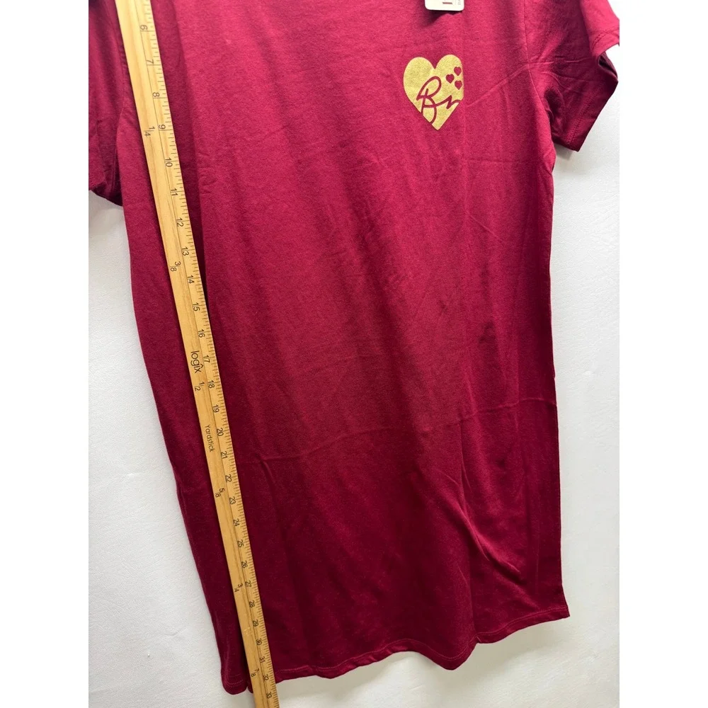 Bare Necessities Cotton Jersey Sleep Shirt Women‎ L Tibetan Red Heart Graphic